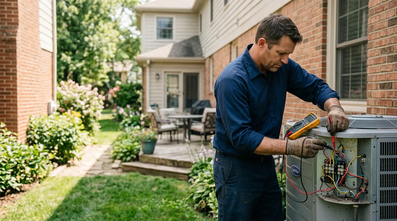 HVAC technician working near Fayette City, PA